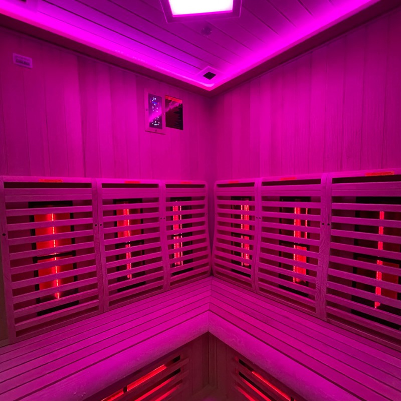 2 Person Infrared Indoor Corner Sauna Interior Lighting