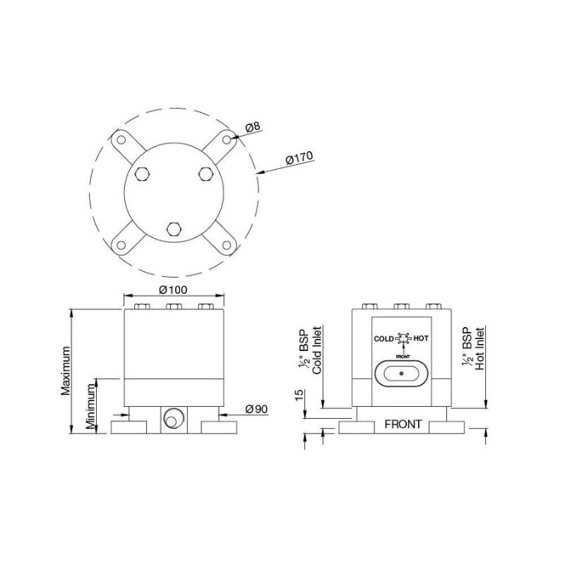 single lever bath mixer tap​