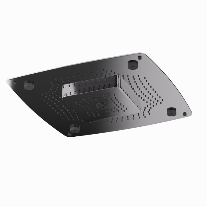 Black Chrome Rainjoy 4 Function Shower Head 500x500mm