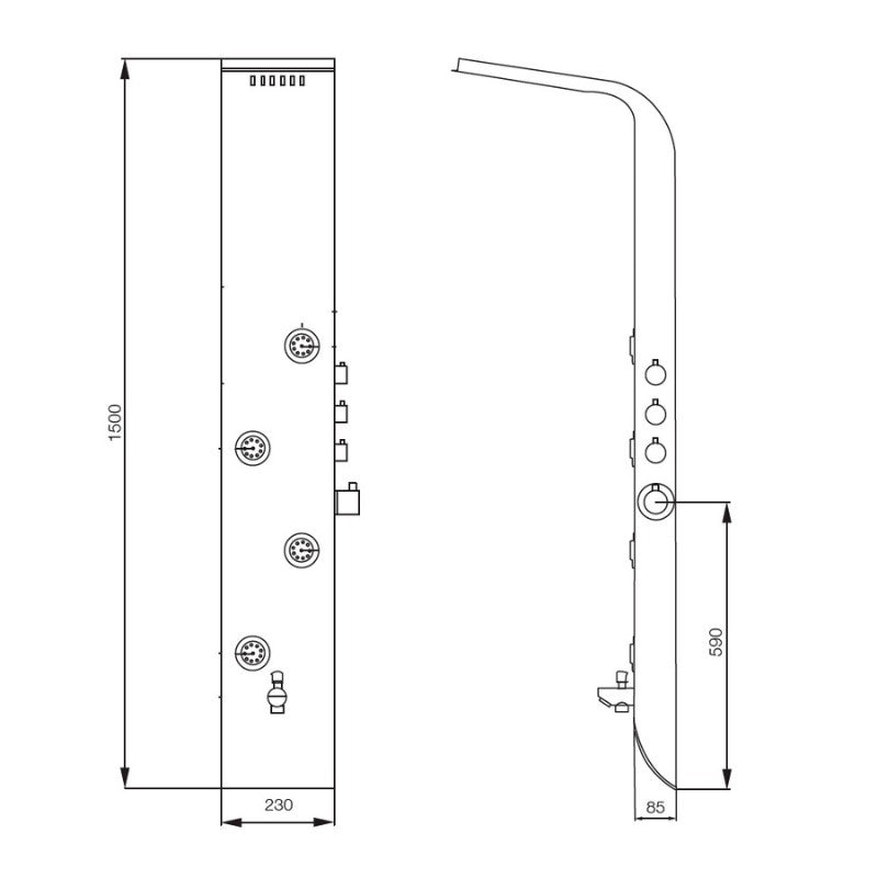 neo shower panel design