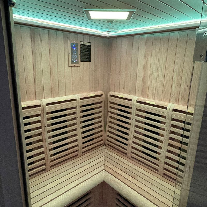 Dual Person Infrared Indoor Corner Sauna Interior