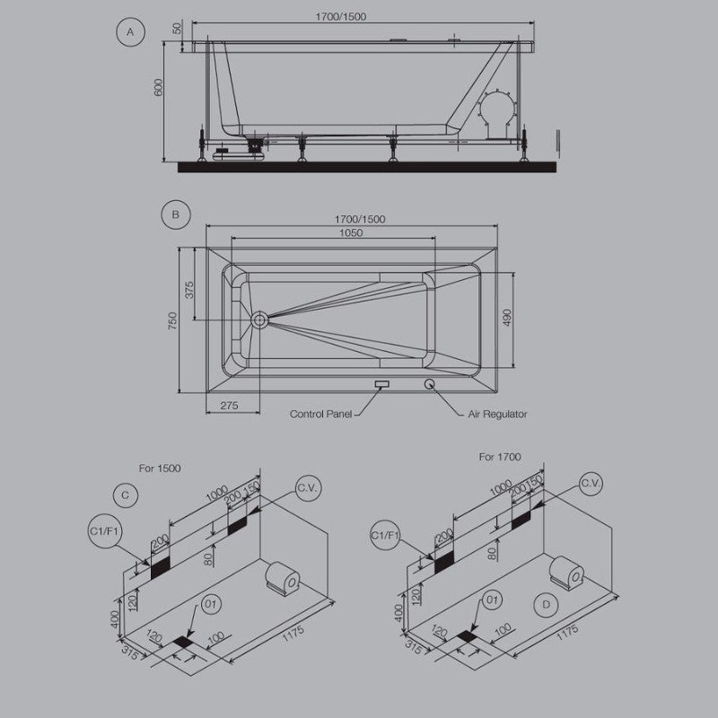 drawing of bathtub