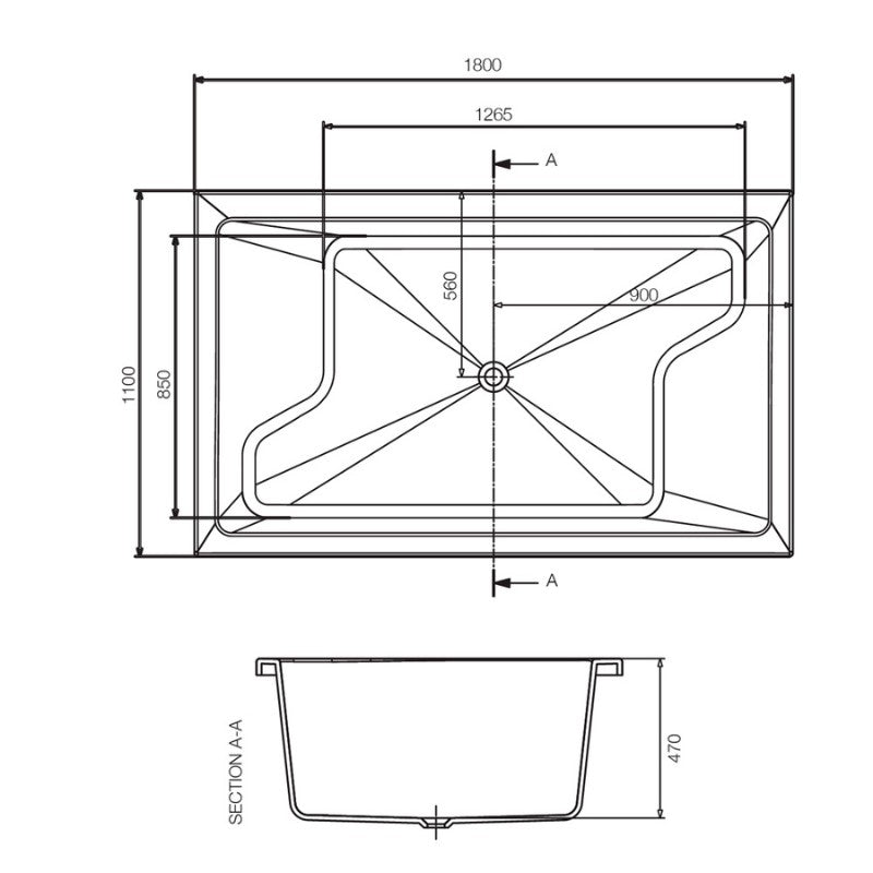 Built-In Twin Seater Bathtub