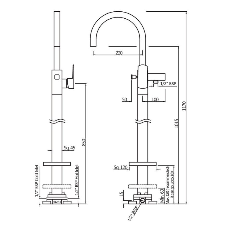 bath mixer design