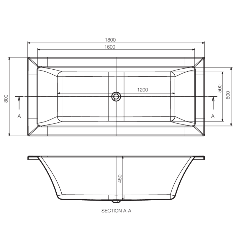 Fonte 180-Built-in Bathtub-Jaquar